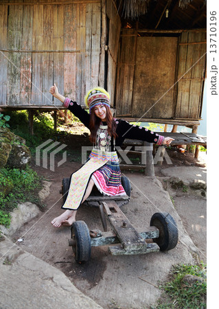 Traditionally dressed Mhong hill tribe woman Traditionally dressed Mhong hill tribe woman 13710196