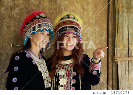 Traditionally dressed Mhong hill tribe woman Traditionally dressed Mhong hill tribe woman 13710273