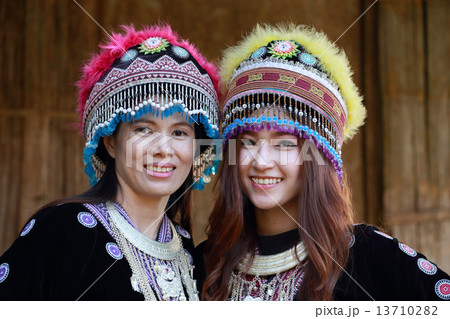 Traditionally dressed Mhong hill tribe woman Traditionally dressed Mhong hill tribe woman 13710282