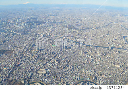 東京上空2000mの写真素材 [13711284] - PIXTA