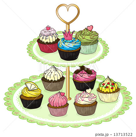 A cupcake tray with cupcakes 13713522