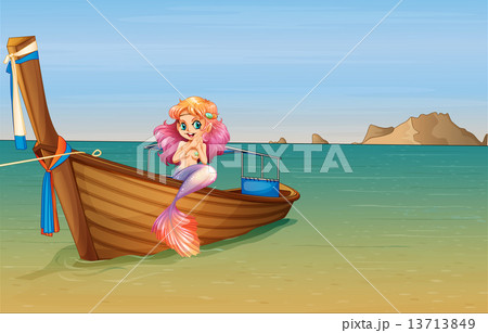 A mermaid at the boat 13713849