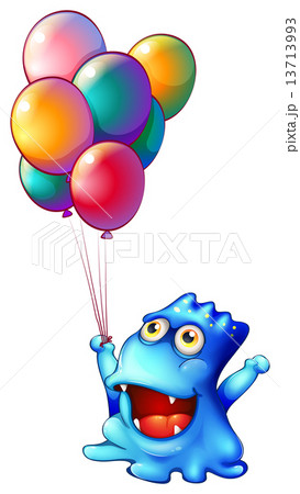 A monster with balloons 13713993