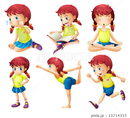 A young lady doing different activities A young lady doing different activities 13714355