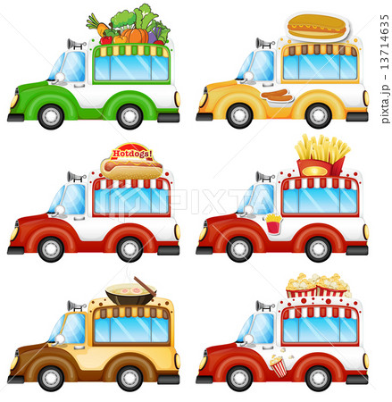 Different food vans 13714635