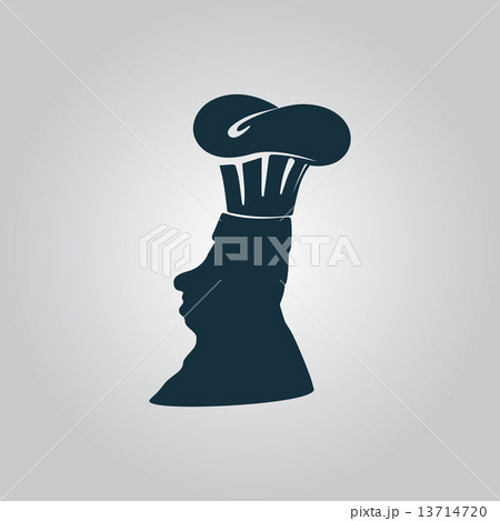 Silhouette of chef in hat Silhouette of chef in hat 13714720