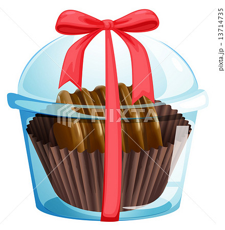 A chocolate inside the transparent container A chocolate inside the transparent container 13714735