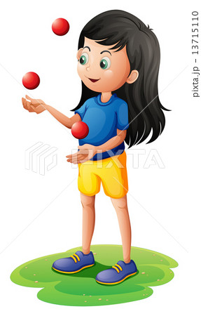 A girl juggling 13715110
