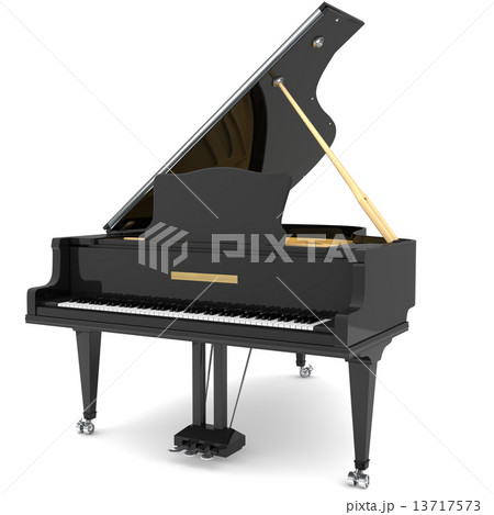 Black grand piano 13717573