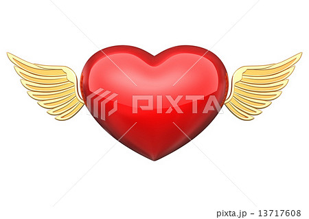 Heart with golden wings 13717608