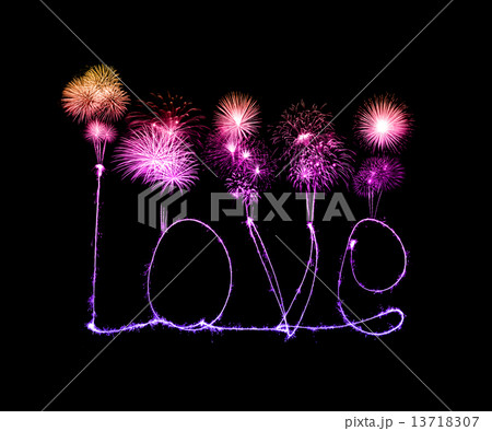 Love sparkler firework light alphabet Love sparkler firework light alphabet 13718307