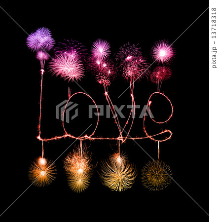 Love sparkler firework light alphabet Love sparkler firework light alphabet 13718318