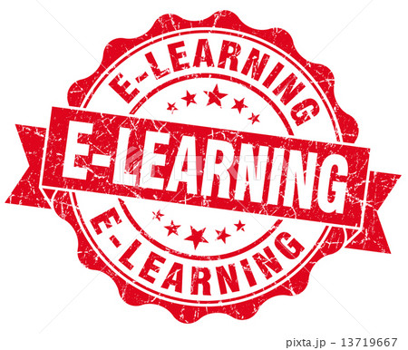 e-learning red grunge seal isolated on white e-learning red grunge seal isolated on white 13719667