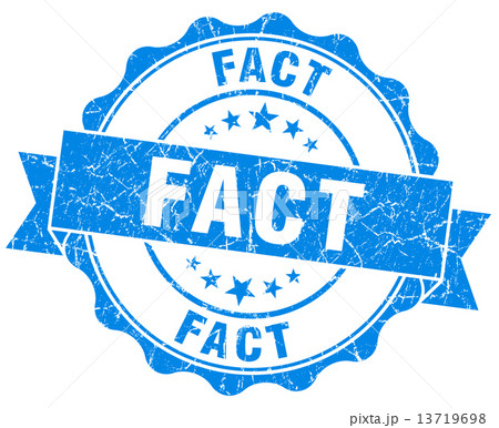 fact blue grunge seal isolated on whiteのイラスト素材 [13719698] - PIXTA