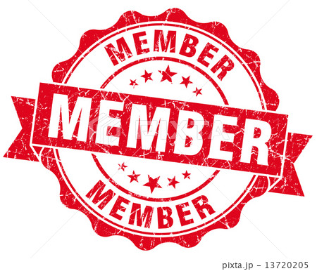 member red grunge seal isolated on white 13720205