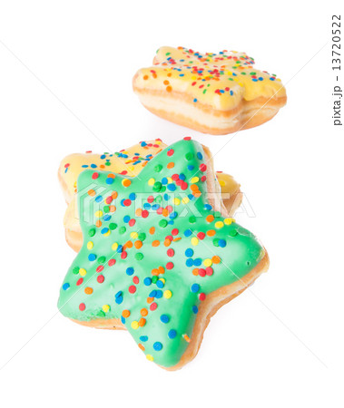 star shape donut on background 13720522