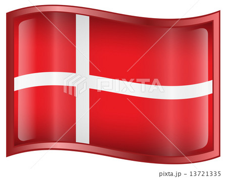 Danish Flag icon. 13721335