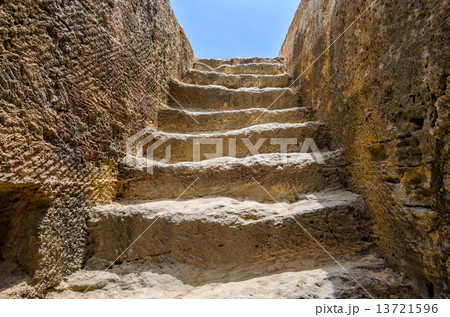 Steps to tomb in archaeological museum Steps to tomb in archaeological museum 13721596