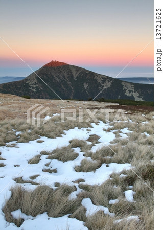Sunset with Snezka mountain 13721625
