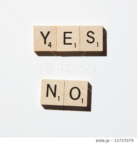 スクラブル文字：Yes No 13725079
