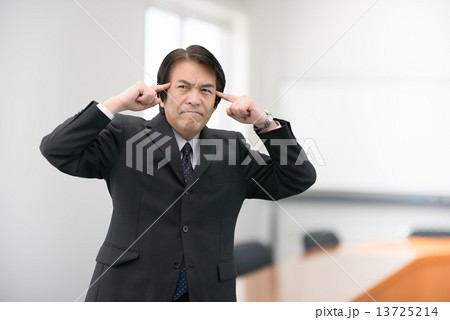 会社の会議室に立っているスーツ姿の中年男性 会社の会議室に立っているスーツ姿の中年男性 13725214