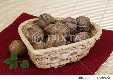 Wallnut in the basket Wallnut in the basket 13726928
