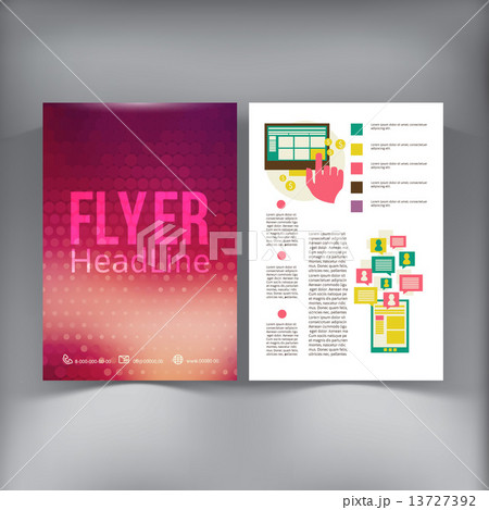 Abstract  Brochure Flyer design vector template. 13727392