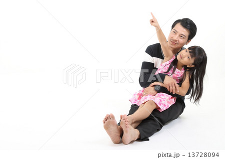 Father and child daughter playing posing Father and child daughter playing posing 13728094
