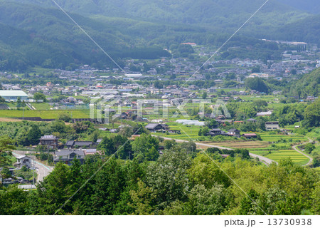 長野　飯田の田園風景 13730938