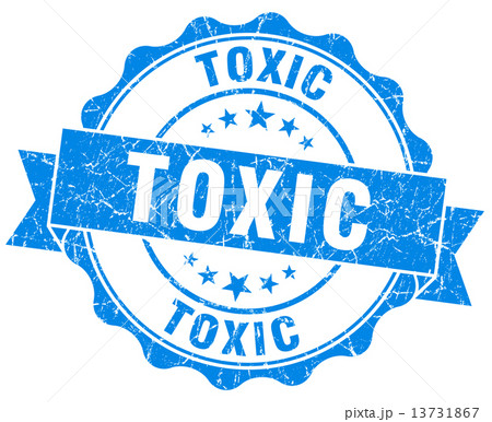 toxic blue grunge seal isolated on white 13731867