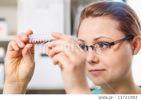 girl with pcr strip 13731983