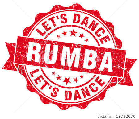 rumba red grunge seal isolated on white 13732670