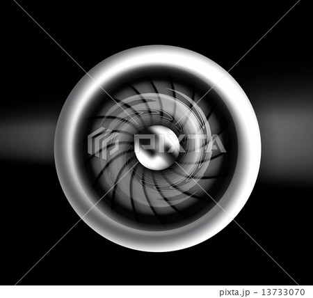 Jet engine front view Jet engine front view 13733070