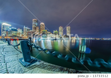 Boston harbor and Financial District 13733512
