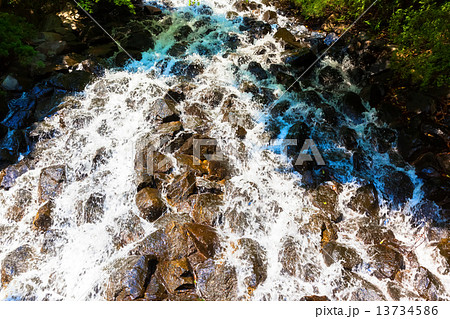 水の流れ、滝の流れ 13734586