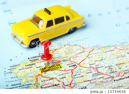 Santiago de Compostela ,Spain map taxi 13734636