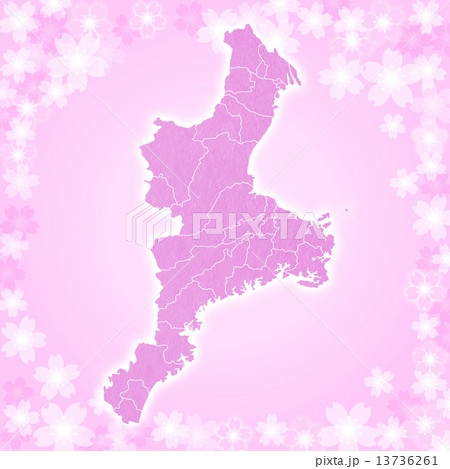 三重県地図 13736261