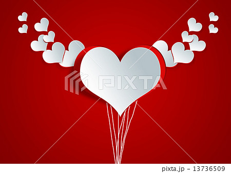 Heart shape on paper craft 13736509