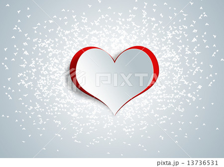 Heart shape on paper craft 13736531