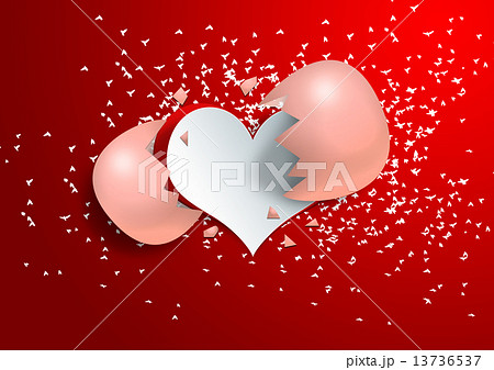 Heart shape on paper craft with egg Heart shape on paper craft with egg 13736537