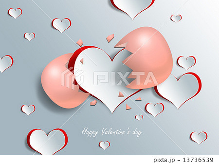 Heart shape on paper craft with egg Heart shape on paper craft with egg 13736539