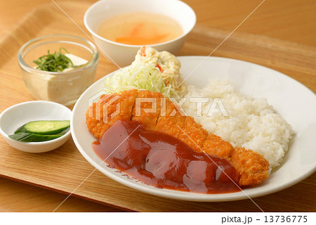 洋風カツ丼の写真素材