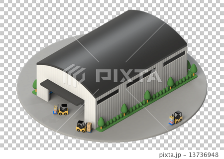 倉庫外觀等軸測圖 13736948