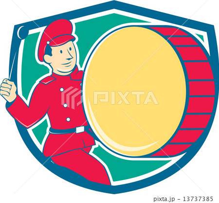 Brass Drum Drummer Marching Shield 13737385