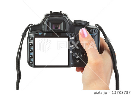 Photo camera in hand Photo camera in hand 13738787