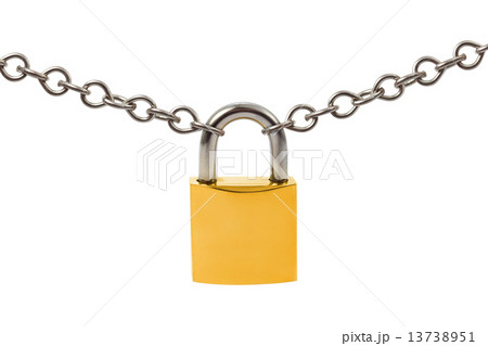 Lock and chain 13738951