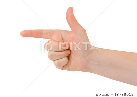 Pointing hand (or shooting) 13739015