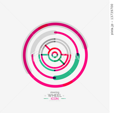 Car steering wheel icon 13739700