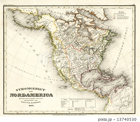 19世紀古地図 アメリカ のイラスト素材 13740530 Pixta