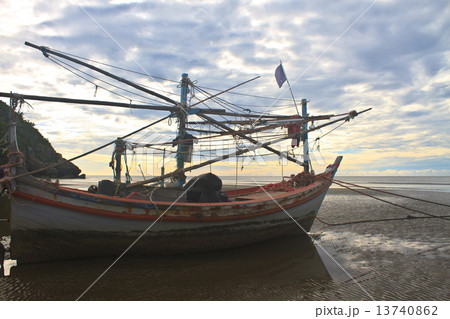 Fishing boat on the beach 13740862